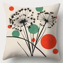 Axyaa Modern Floral Throw Pillow Covers Set - 17.7"x17.7" Vibrant Polyester Cushion Cases
