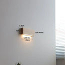Axyaa Modern Minimalist Wooden LED Wall Lamp for Bedroom Stair Light