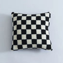 Axyaa Multicolor Checkerboard Lamb Fleece Cushion Cover 45X45