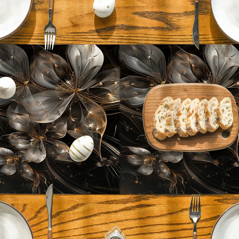 Axyaa Floral Translucent Flowers Table Runner for Elegant Home Decor & Event Centerpieces.