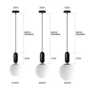 Axya Modern Glass Ball LED Chandeliers Black Gold Hanging Lamp