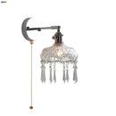 Axyaa Crystal Iron LED Wall Light with Rotate Feature