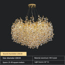 Axyaa Modern Crystal Pendant Chandelier for Dining Room, Living Room, and Bedroom