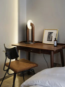 Axyaa Solid Wood Table Lamps Dimmable Touch Control LED Lighting for Indoor Decor