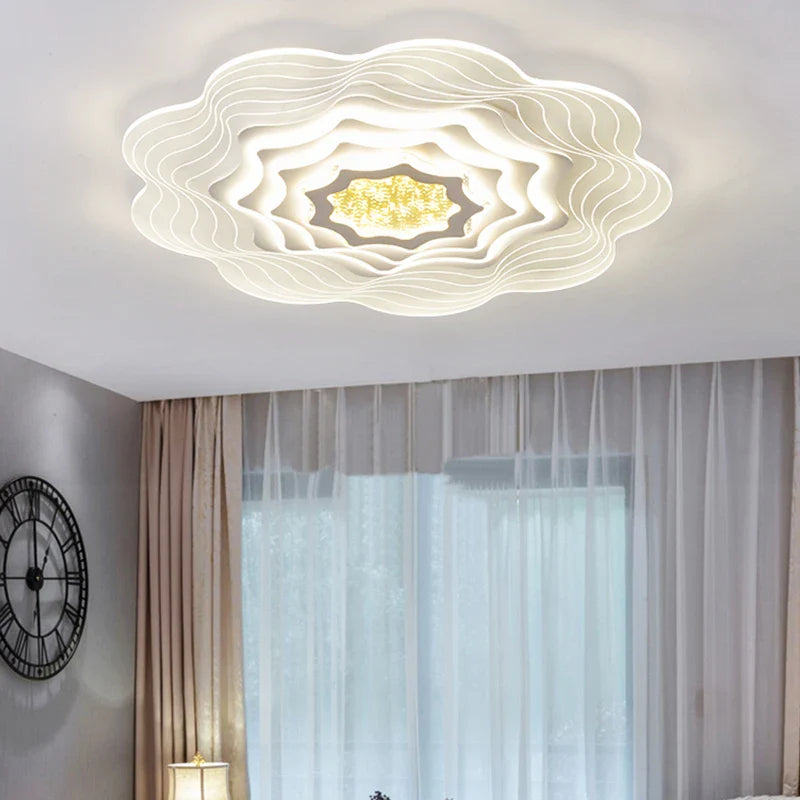 Axyaa Flowers LED Ceiling Light: Modern, Warm, Romantic, Atmospheric.