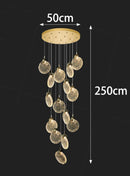 Axyaa Crystal Chandeliers: Modern LED Ceiling Hanging Lights for Living Room