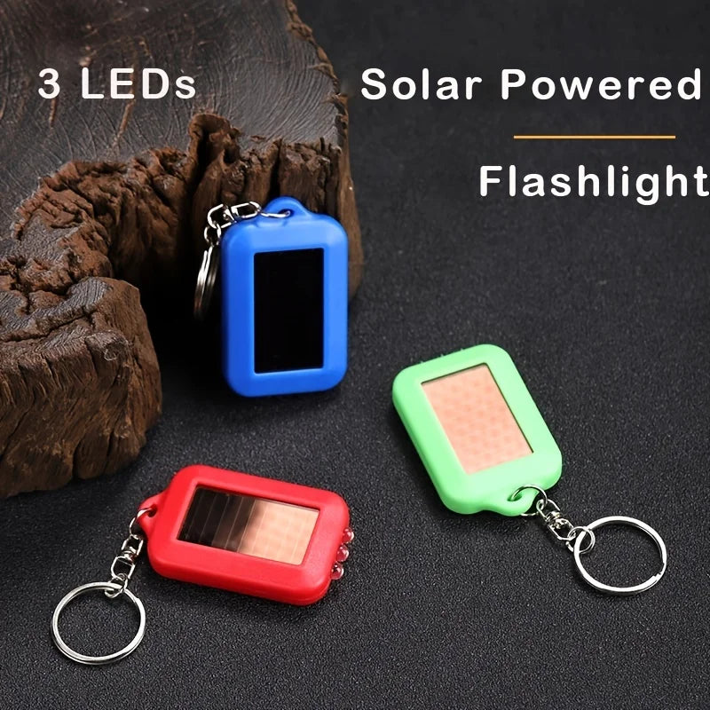 Axya Mini Solar Keychain Flashlight for Outdoors & Emergencies