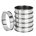 Axyaa Stainless Steel Muffin Rings - Non Stick Cake Cookie Mold