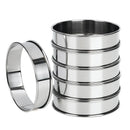 Axyaa Stainless Steel Muffin Rings - Non Stick Cake Cookie Mold