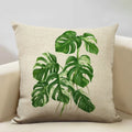 Axyaa Tropical Palm Leaf Cushion Cover 45x45cm Linen Pillowcase