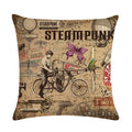 Axyaa Retro Typewriter Camera Linen Pillow Cover 45x45cm