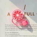 Axyaa Cute Lemon Silicone Straw Toppers for 10mm Straws