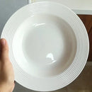 Axyaa Spiral Texture Western Dinner Plate Set — Deep Salad Bowl & Kitchenware