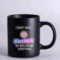 Axyaa Girlfriend's Confidant Mug 11oz Black Ceramic Coffee Cup Gift for Boys