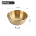 Axyaa Stainless Steel Salad Bowl with Scale - Korean Style Ramen Noodles Soup Container