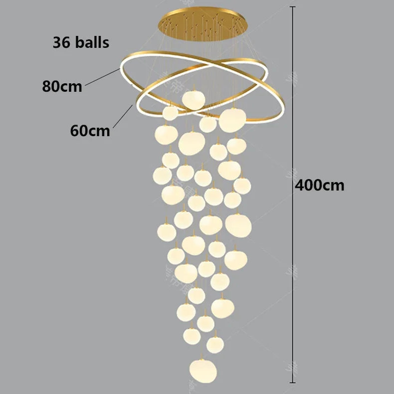 Axyaa Staircase Chandelier Pendant Light for Modern Home Decor & Indoor Lighting