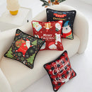 Axyaa Dutch Velvet Christmas Pillowcase Cojines Santa Claus Elk Sofa Cushion Cover