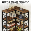 Tribesigns 7-Shelf Corner Bookshelf by Axyaa - Modern 7-Tier Corner Storage Display