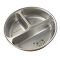 Axyaa Kids Stainless Steel Divided Plate - 3 Grids Cute Dining Dish