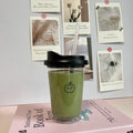 Axyaa Iced American Coffee Cup Tritan Water Bottle for Women