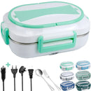 Axyaa Electric Heating Lunch Box 1L Warmer Container 110V 220V 24V 12V