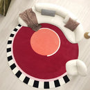 Axyaa Nordic Style Round Bedroom Rug - Soft Fluffy Living Room Carpet