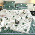 Axyaa Summer Comforter Set with Cool Feeling Fabric, Ice Silk Sheet, Pillowcase