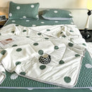 Axyaa Summer Comforter Set with Cool Feeling Fabric, Ice Silk Sheet, Pillowcase