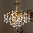 Axyaa Retro Crystal Chandelier for Bedroom Dining Living Room Cloakroom Luxurious Pendant Light
