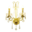 Axyaa Crystal Wall Lamp: Romantic European-Style LED Lighting for Bedroom and Living Room