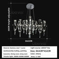 Axyaa Teardrop LED Crystal Chandelier for Luxurious Spaces