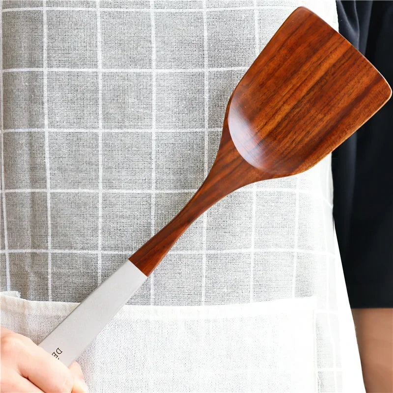 Axya Teak Spatula Rice Scoop Solid Wood Cooking Tool Eco-friendly Kitchen Supplies