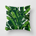 Axyaa Tropical Green Plants Pattern Cushion Cover for Sofas and Decor