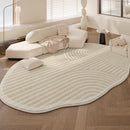 Axyaa Plush Cream Bedroom Rug: Soft Fluffy Carpet for Living Room & Bedside