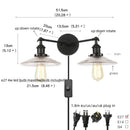 Axyaa Retro Industrial LED Wall Light 2 Heads Bedside Lamp