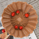 Axyaa Woven Round Storage Basket Tray for Home Shop Hotel Organization