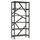 Axyaa 71" Industrial 5-Shelf Bookcase Display Rack for Living Room