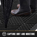 Axyaa Indoor Outdoor Welcome Mat Heavy Duty Non-Slip Absorbent Rubber Rug