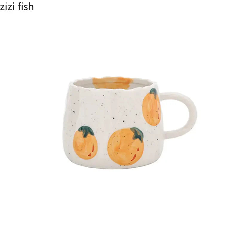 Axya Glazed Strawberry Doodle Kids Ceramic Coffee Cup