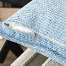 Axyaa Chenille Cushion Cover in Blue Grey
