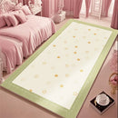 Axyaa Fluffy Pink Carpet: Soft, Minimalist Style Rug for Girl Bedroom, Living Room