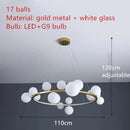 Axyaa Glass Bubble LED Pendant Lights - Modern Living Room Hanging Lamps