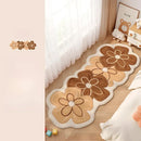 Axyaa Flower Pattern Bedroom Decor Dopamine Carpet - Plush, Fluffy & Washable Rug