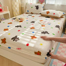 Axyaa Cartoon Fish Printed Cotton Fitted Bed Sheet - Single/Queen/King Sizes