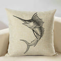 Axyaa Octopus Personality Linen Pillowcase for Marine Life Sofa Decoration