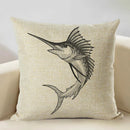 Axyaa Octopus Personality Linen Pillowcase for Marine Life Sofa Decoration