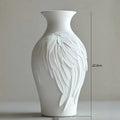 Axyaa White Ceramic Vase: Home Living Room Decor and Dining Room Centerpiece