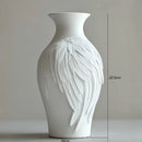Axyaa White Ceramic Vase: Home Living Room Decor and Dining Room Centerpiece