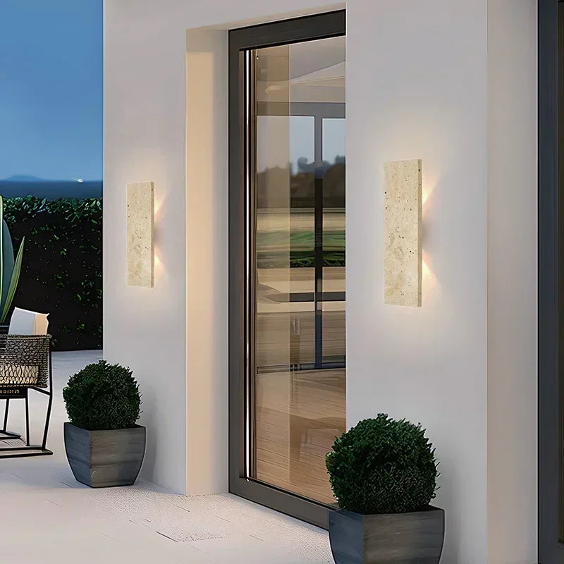 Axyaa 18W LED Natural Stone Wall Lights for Outdoor Waterproof Lighting