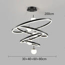 Axyaa LED Staircase Chandeliers for Modern Living Room Decor